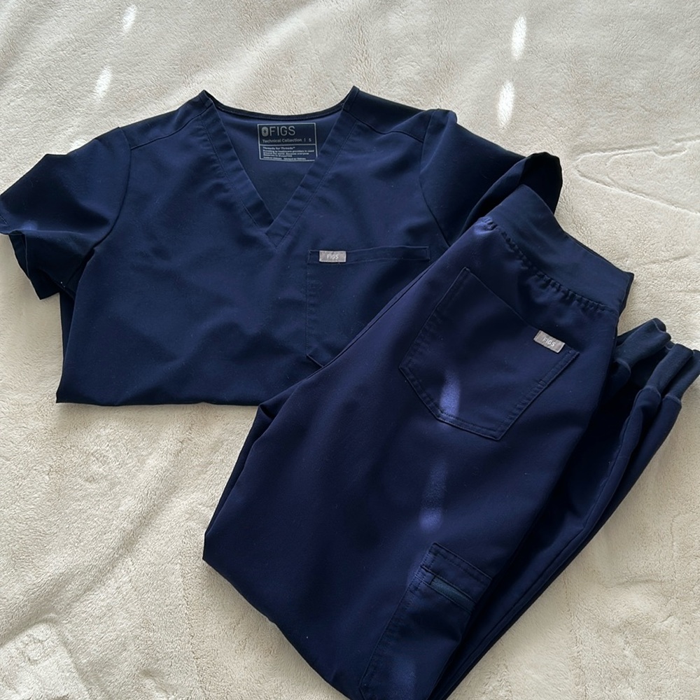 Navy figs scrubs